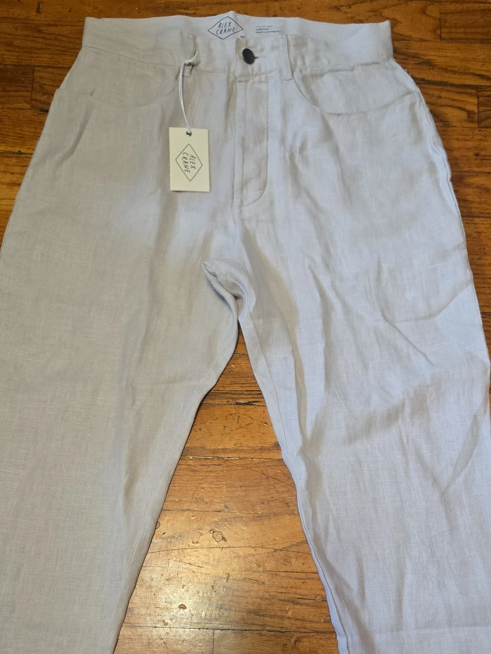 NEW NWT Men's Alex Crane Feel Breezy Beige Size 28 X 28 Linen Pants